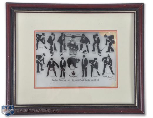 Maple Leafs and Bruins 1934 Framed Team Photo Montage (13" x 16")