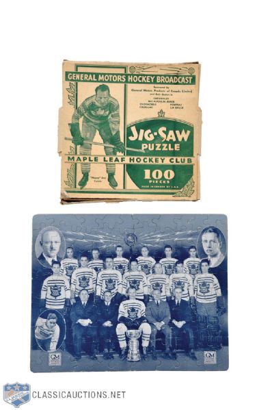 Toronto Maple Leafs 1931-32 Team Photo Jigsaw Puzzle with Original Box 