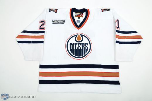 Jason Smiths October 1st 1999 Edmonton Oilers Game-Worn Jersey from Wayne Gretzky Retirement Night with Team LOA