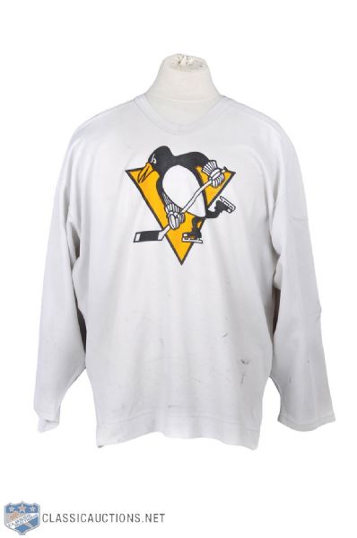 Mario Lemieuxs Mid-1980s Pittsburgh Penguins Rookie Era Practice-Worn Jersey