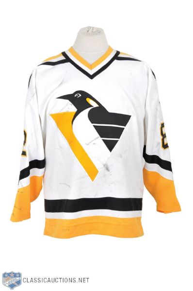 Martin Strakas 1994-95 Pittsburgh Penguins Game-Worn Jersey - Nice Game Wear!