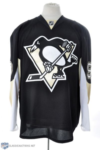 Pascal Dupuis 2011-12 Pittsburgh Penguins Game-Worn Playoffs Jersey with His Signed LOA