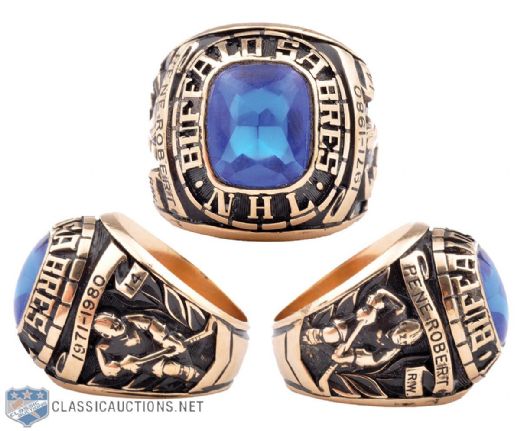 Rene Roberts 1971-80 Buffalo Sabres 10K Gold Team Ring