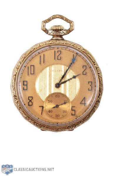 Vancouver Young Liberals Hockey Team 1923 and 1924 Championship Elgin Pocket Watch