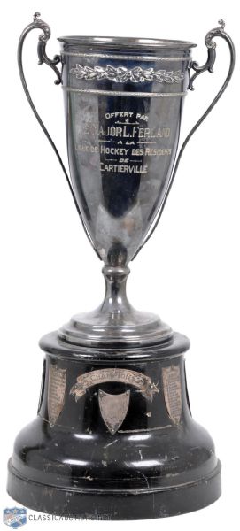 "Major Ferland" 1936-46 Cartierville Perpetual Hockey Trophy (21")