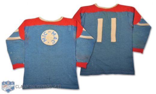 Circa 1940s Mic-Mac Wool Hockey Jersey