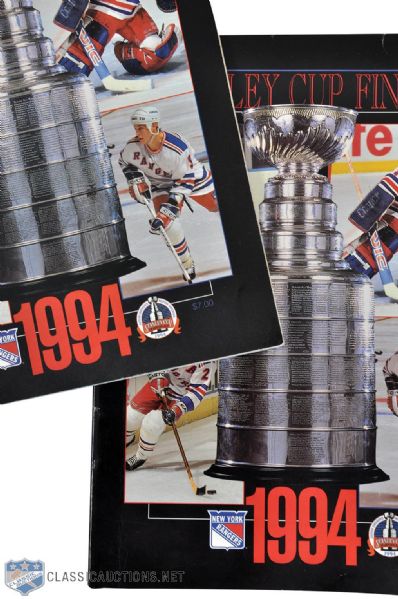 1994 Stanley Cup Finals Programs (2) - New York Rangers vs Vancouver Canucks 