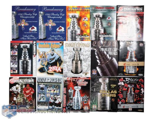 1996-2004 Stanley Cup Finals Program Collection of 16