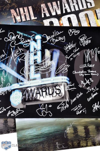 NHL Awards 2000, 2007 and 2007 (2) Multi-Signed Posters with 110+ Signatures - Gretzky! Crosby!
