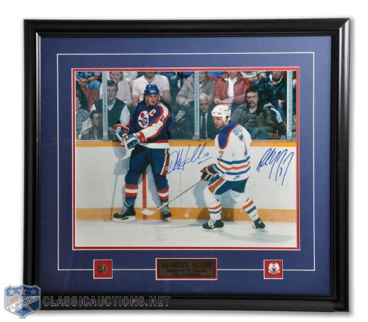 Dale Hawerchuks Signed Hawerchuk and Paul Coffey Framed Montage (28" x 26")