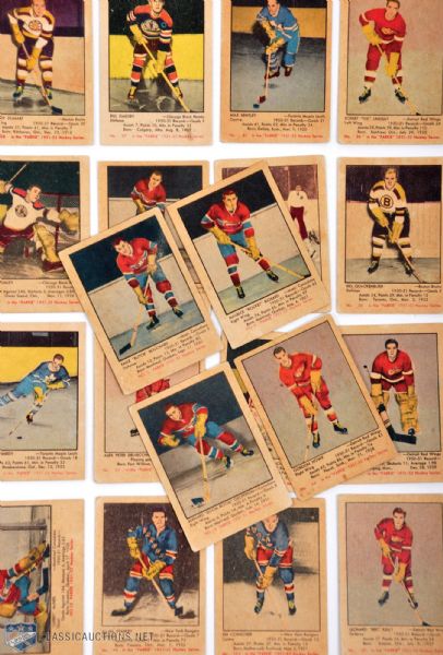 1951-52 Parkhurst Hockey Complete 105-Card Set and Wrapper / Box