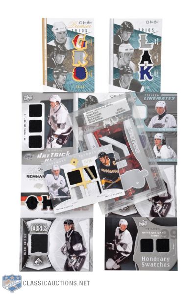 Wayne Gretzky Collection of 11 Insert Cards with Jersey and Patch Cards
