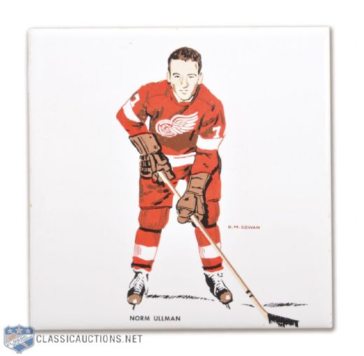 1962-63 H.M. Cowan/Screenarts Norm Ullman Detroit Red Wings Tile