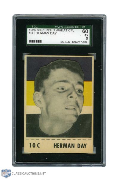 1956 Shredded Wheat CFL #10C Herman Day - Graded SGC 5 