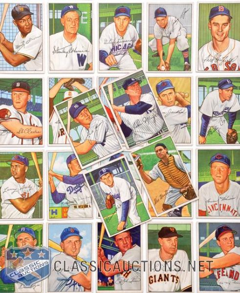 1952 Bowman Baseball Collection of 50 with Snider, Hodges, Durocher, Doby and Kell