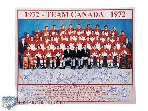 1972 Canada-Russia Series Team Canada Team-Signed Photo by 33 (16" x 20")