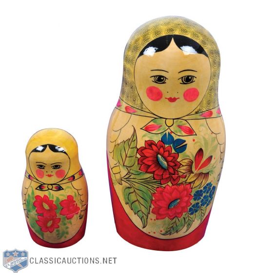 1972 Canada-Russia Series Russian Nesting Dolls (2) with LOA 