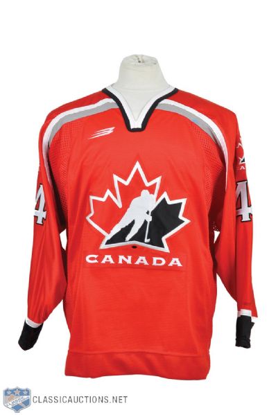 Rob Blakes 1998 Winter Olympics Team Canada Signed Game-Worn Jersey