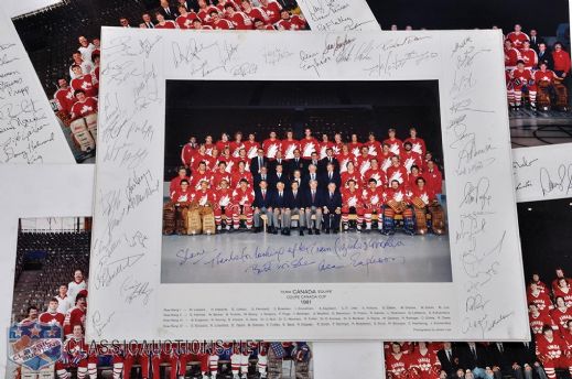 Team Canada 1980s Official Team Photo Collection of 8 