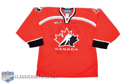 Team Canada Women Hockey Team 1998 Olympics Team-Signed Jersey by 12