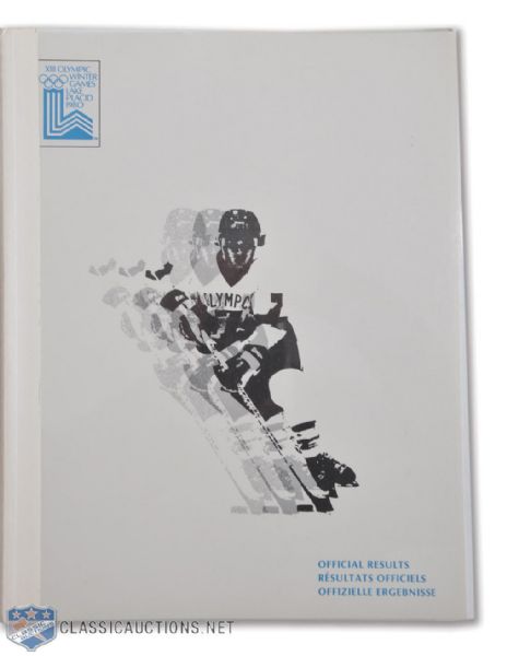 1980 Lake Placid Olympic Hockey Tournament Official Results Book