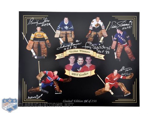 Vezina Trophy Winners Signed Limited-Edition Photo By 6 (11" x 14")