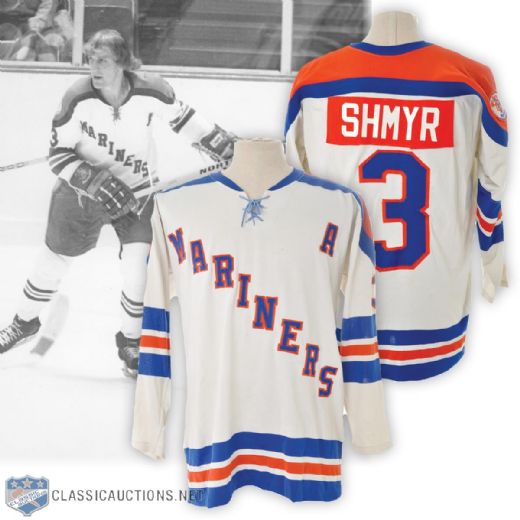 Paul Shmyrs 1976-77 WHA San Diego Mariners Game-Worn Alternate Captains Jersey