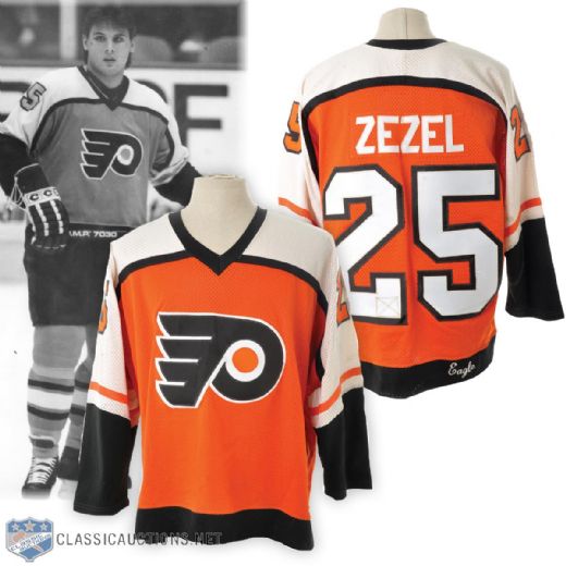 Peter Zezels 1985-86 Philadelphia Flyers Game-Worn Jersey