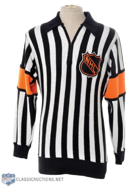 Bruce Hoods Early-1980s NHL Referee Game-Worn Jersey