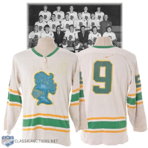 London Knights OHA 1968-69 Game-Worn #9 Inaugural Season Jersey Attributed to Darryl Sittler with LOA - Team Repairs!