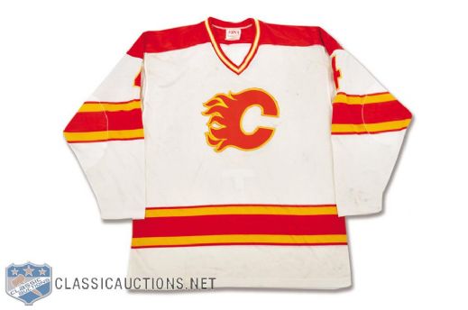 Vintage Paul Baxter 1983-87 Calgary Flames Pro Jersey