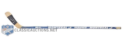 Pat LaFontaines New York Islanders Signed Montreal Game-Used Stick 