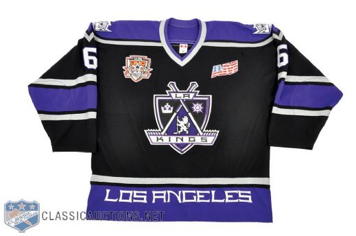 Andreas Liljas 2001-02 Los Angeles Kings Game-Worn Two-Patch Road Jersey with Team LOA 