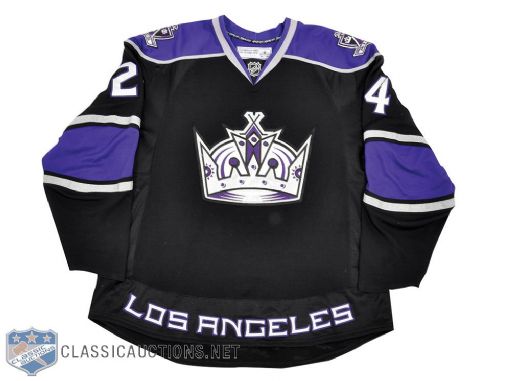 Alexander Frolovs 2007-08 Los Angeles Kings Game-Worn London Game Jersey with Team LOA 