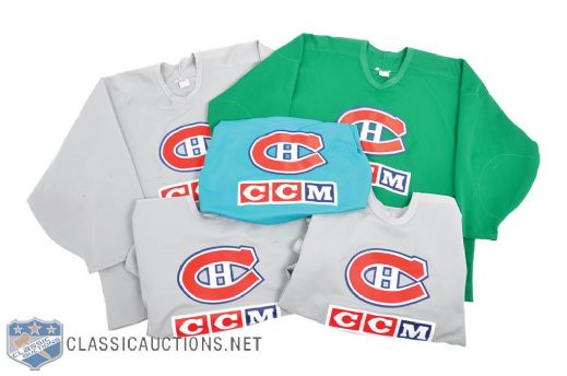 Montreal Canadiens 1990s Practice Jersey Collection of 5