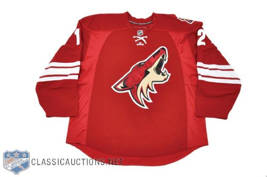 Paul Bissonnettes 2010-11 Phoenix Coyotes Game-Worn/Issued Home and Away Playoffs Jerseys with Team LOAs 
