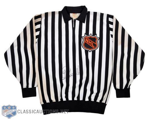Ray Scapinellos 1990s NHL Linesman Signed Game-Worn Jersey 