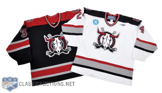 Beagles and Whitneys Mid-to-Late-1990s WHL Red Deer Rebels Game-Worn Jerseys 
