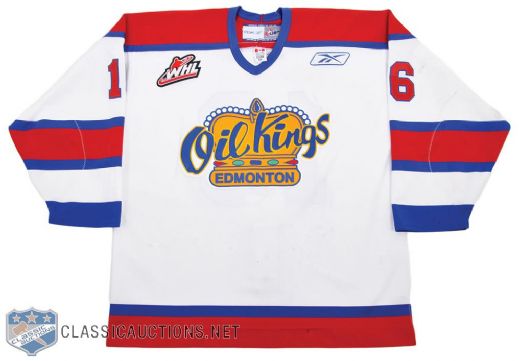T.J. Fosters Late-2000s WHL Edmonton Oil Kings Game-Worn Jersey