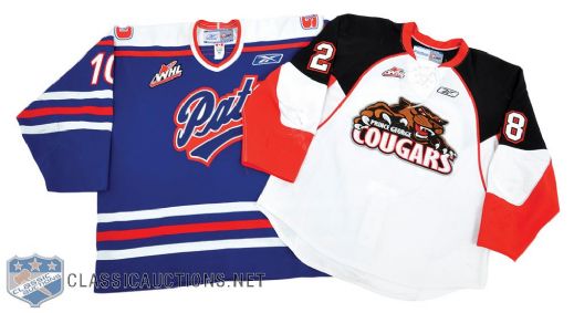 Martin Marincins 2010-11 Prince George Cougars and Scott Doucets 2007-08 Regina Pats Game-Worn Jerseys with LOAs 