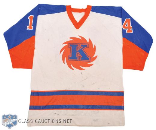 Early-1980s IHL Fort Wayne Comets #14 Game-Worn Jersey