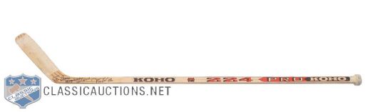 Jari Kurris 1996 Los Angeles Kings Signed Koho Game-Used Stick 
