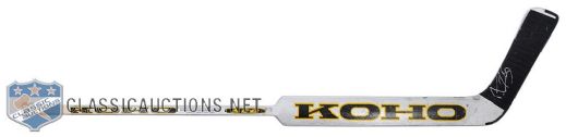 Marc-Andre Fleurys 2003-04 Pittsburgh Penguins Rookie Season Signed Koho Game-Used Stick