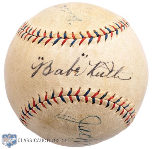 Babe Ruth Circa 1927 Signed Baseball with JSA LOA