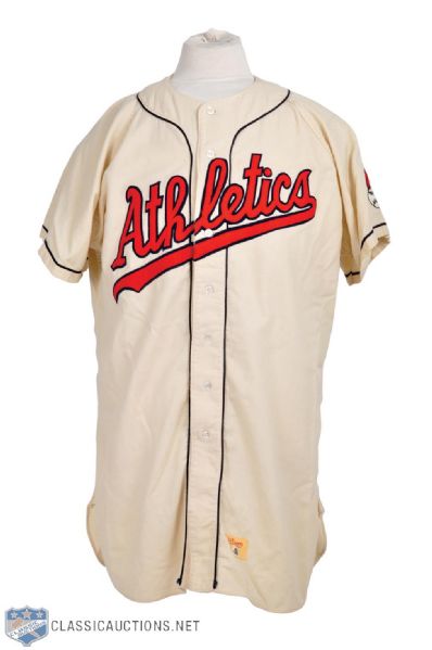 Kansas City Athletics 1955-58 Game-Worn Home Flannel Jersey with LOAs