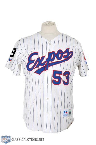 Sean Spencers 2000 Montreal Expos Game-Worn Jersey with Maurice Richard Patch 