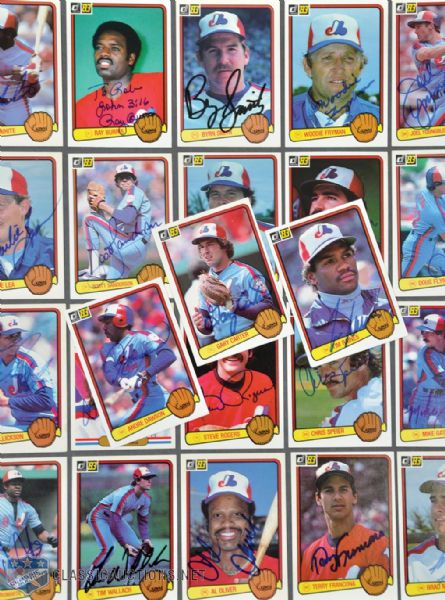 Montreal Expos Autographed Baseball Card Collection of 500