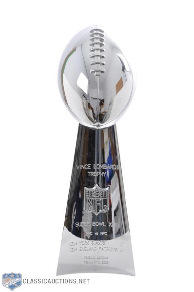 New York Giants / New England Patriots 2008 Super Bowl XLII Replica Promotional Vince Lombardi Trophy (21”)