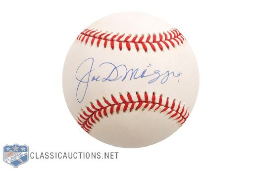 Deceased HOFer Joe DiMaggio Single-Signed Baseball with LOAs 