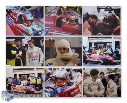 Gilles Villeneuve Formula One Ferrari Photo Collection of 106 - Printed from Original Negatives!